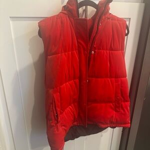 Forever 21 Bright Red women’s/ men’s puffer. Ultra heavy versatile and soft.